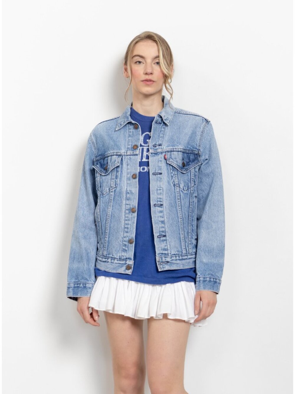 Vintage Levi's Denim Jacket, Faded Light Wash, Women's Small